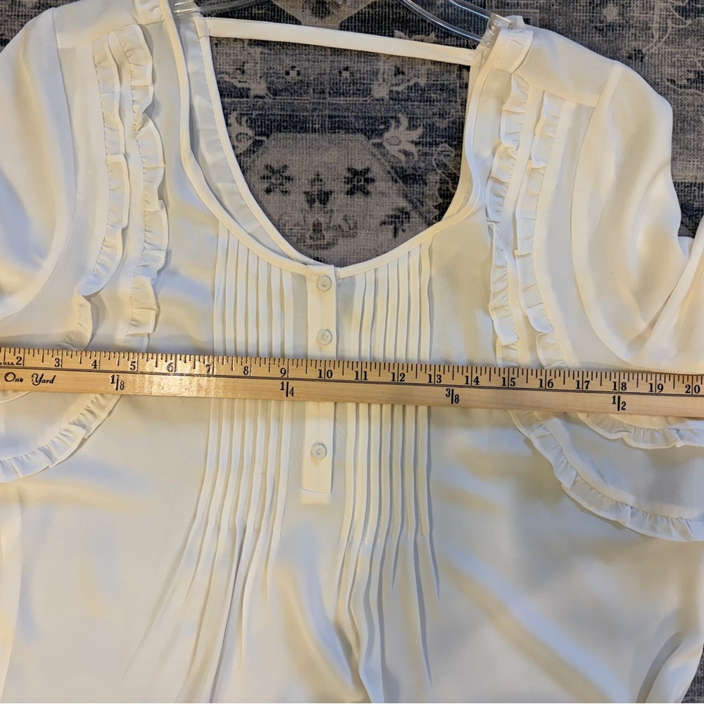 Daniel Rainn Ivory Ruffle Blouse - Picture 8 of 8